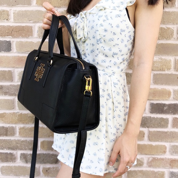 Tory Burch Britten Large Satchel Black - Picture 6 of 8